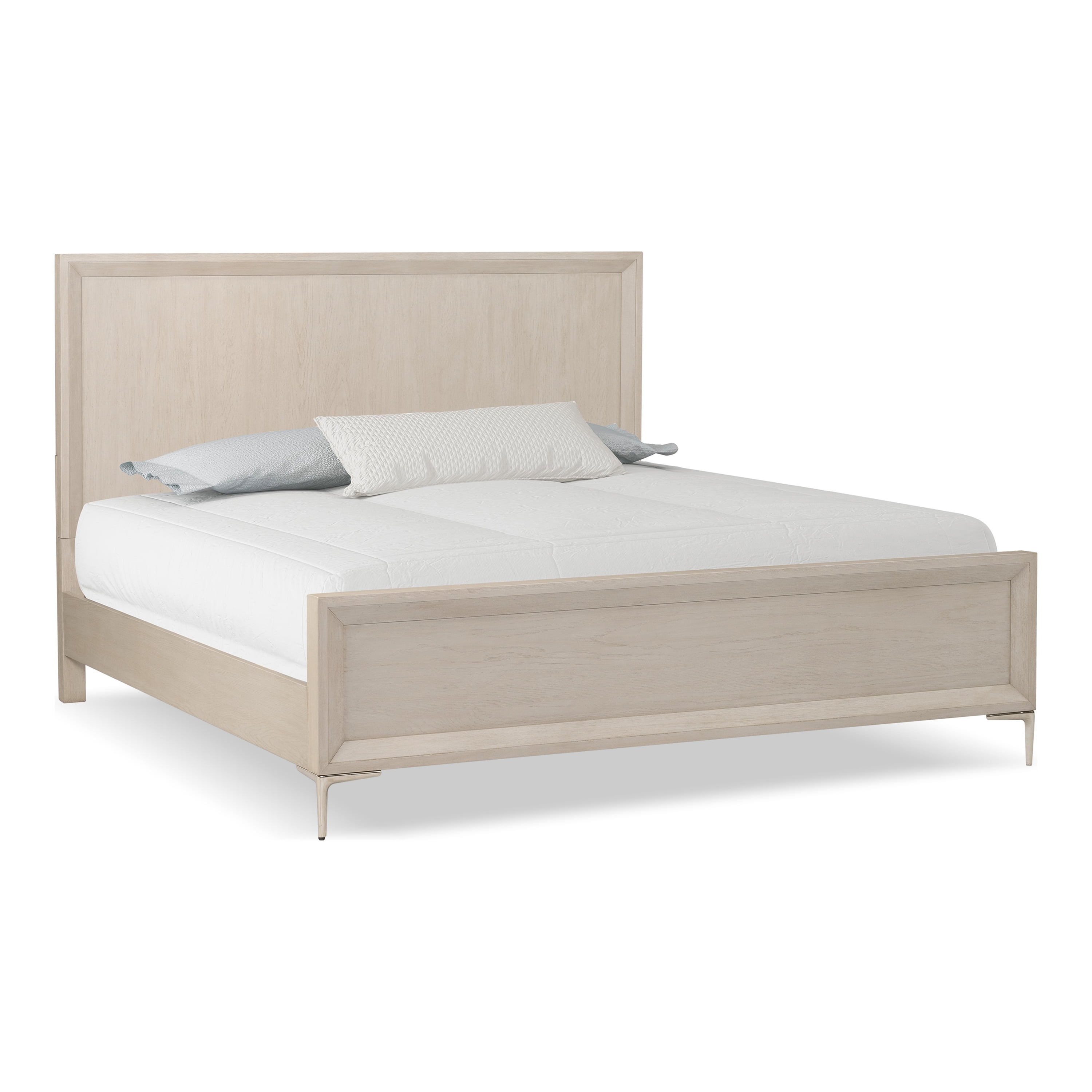 Furniture of America Brio Solid Wood King Panel Bed, Natural Oak
