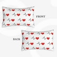 thumbnail image 4 of Fotbe Heartbeat Symbol Pillow Cases - Envelope Closure - Luxury, Extra Soft, Cooling Pillow Covers - Wrinkle, Fade, Stain Resistant-14"x20", 4 of 9