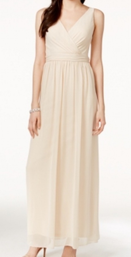 adrianna papell cream dress