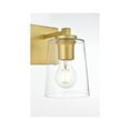 thumbnail image 4 of Living District Kacey 1-Light Iron & Glass Bath Sconce in Brass/Clear, 4 of 6