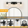 thumbnail image 3 of Pynsseu 4-Light LED Vanity Light with Clear Glass Shades Decor for Lighting, 3 of 7