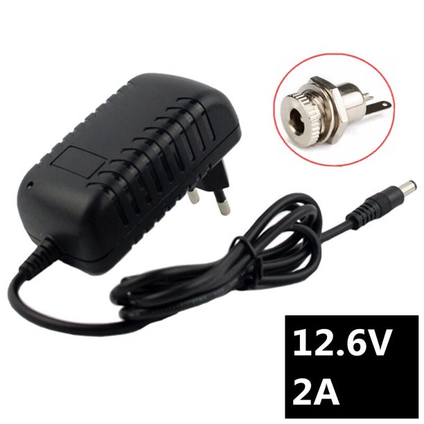 Cargador de batería de litio de 12,6 V 2A 18650 para cargador inteligente de polímero de batería de iones de litio de 12V serie 3, paquete de batería 18650 de 5,5mm x 2,1mm CC Tan Jianjun unisex