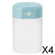 thumbnail image 1 of Humidificador de aire 6x con luz nocturna silencioso capacidad de 300 ml para estudio oficina hogar azul 4 piezas, 1 of 5