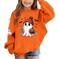 thumbnail image 3 of OGLCCG Halloween Sweatshirt for Girl Ghost Pumpkin Prints Cute Crewneck Long Sleeve Tops Festival Pullover Tops,Size 3, 3 of 6