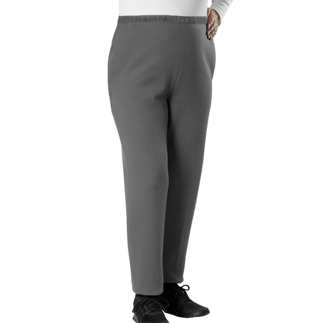 Silvert's Women's Adaptive Track Open Side Pants, L, Grey
