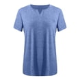 thumbnail image 4 of UPPADA Boho Tops for Women Shirts for Women Trendy Plus Size,Women Heart Print Cute Shirts Short Sleeve Tunic Tops Crew Neck Loose Fit Blouses Womens Crewneck Tops 2024, 4 of 6