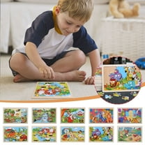 Wooden Puzzles Toys for Toddler Ages 1-4, 1 Pack with 20-Piece Farm, Animals Theme Wood Jigsaw Puzzles, Preschool Educational Brain Teaser Toys for Boys and Girls 3-6 Years Old.