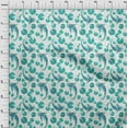 thumbnail image 4 of oneOone Cotton Jersey Teal Green Fabric Asian Japanese Koi Fish Quilting Supplies Print Sewing Fabric By The Yard 58 Inch Wide, 4 of 4