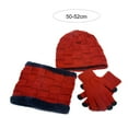 thumbnail image 5 of Dengjunhu 3Pcs/Set Boys Beanie Hat,Fleece Lined Hat Scarves Gloves for Toddler Boy Girls Children, Winter Warm Knit Cap for Little Kids, 5 of 7