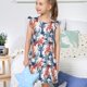 thumbnail image 4 of Fotbe Red Lobster Vestido de Dormir para Niñas de 3 a 10 Años, Mangas Cortas, Estilo Princesa, Pijama Camisón con Mangas Voladas-XX-Large, 4 of 6