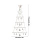 thumbnail image 3 of Adornos navideños, regalos navideños, escalera de árbol de Navidad de pared blanca, mini decoración colgante iluminada, adornos de pared de madera, 3 of 6