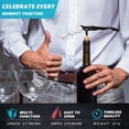 thumbnail image 2 of Waiter Corkscrew, Wine Opener with Serrated Foil Cutter (Green, 2 Pack), 2 of 5