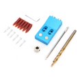 thumbnail image 4 of Kit con portapiezas de perforación con orificios para carpintería, guía de taladro para agujeros oblicuo, posicionador, perforador VoborMX herramienta, 4 of 8