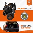 thumbnail image 3 of High Capacity Mammoth EX Light Power Wheelchair 22" Wide Seating Between Amrests (Holds 400 lbs / Only 70 lbs), Complies with TSA Allowed on Airplanes, 3 of 11