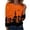 Orange, variant on ASDFVBKG Womens Long Sleeve Tops Loose Fit Split V Neck Long Tunic Halloween Vintage Pumpkin Ghost Bat Witch Fall Blouses Saffron L
