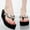 Black, variant on HAOTAGS Wedge Sandals for Women Comfy Flip-flops Slide Sandals Clip Toe Platform Casual Beach Shoes Black Size 7