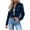 Dark Blue, variant on Long Sleeve Shirts for Women Classic Plaid Button Down Womens Shirts Loose Casual Plaid Shirt Outerwear with Back Pleat