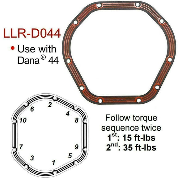 Differential Cover Gasket LLR-D044 For Jeep Cherokee Wagoneer Dana 44 Front Rear