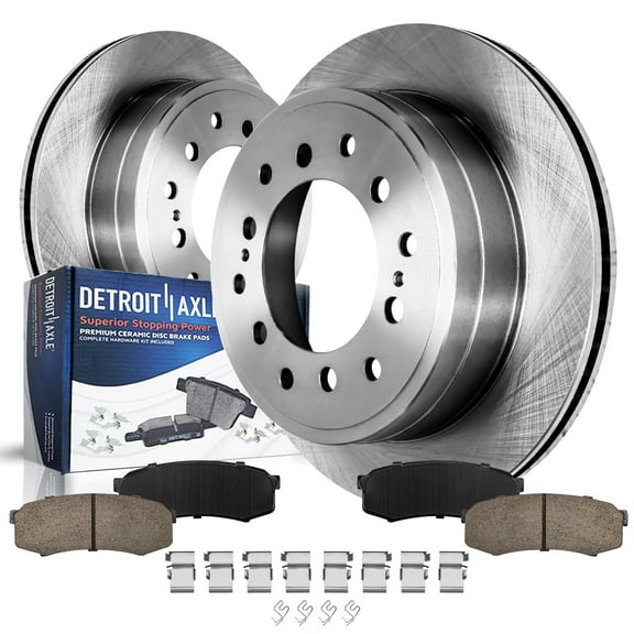 Detroit Axle - Rear Brake Kit for Toyota 4Runner Sequoia FJ Cruiser Lexus GX470 Disc Brake Rotors and Ceramic Brakes Pads Replacement Fits select: 2004-2009 TOYOTA 4RUNNER SR5/SPORT