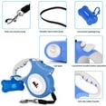 thumbnail image 5 of Retractable Dog Leash with Light 15 Poop Bags, Dispenser 16ft Extendable Dog Walking Leash for Small Dogs up to 55 lbs, Non-Slip Handle - Blue, 5 of 6