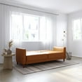 thumbnail image 3 of DHP Pin Tufted Transitional Futon, Camel Faux Leather, 3 of 9