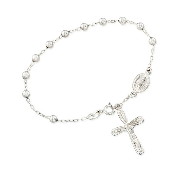 Ross-Simons Sterling Silver Rosary Style Bracelet, Women's, Adult