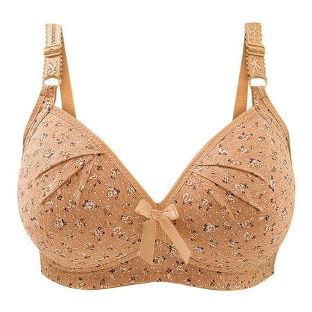 

DORKASM Plus Size Bralettes for Women 5XL Plus Size Bra Bow Floral Push Up Bras Complexion