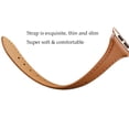 thumbnail image 2 of WFEAGL Apple Watch Leather Band Replacement Wristband 42mm 44mm 45mm Brown/Gold, 2 of 6