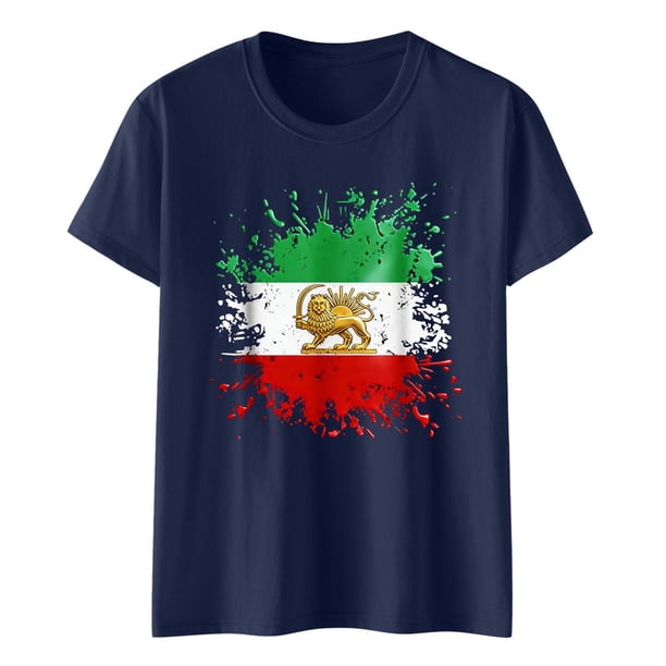 Tops de Cuello Alto para las Mujeres Amante Impreso Cuello Redondo Manga Corta Camiseta Casual, Blusa Diaria de Estiramiento Suave