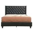thumbnail image 2 of Julie Black Tufted Upholstered Low Profile Queen Panel Bed, 2 of 5