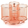 thumbnail image 1 of Soporte giratorio para utensilios, 4 compartimentos, de metal, para bolígrafos, organizador de cubiertos para encimera de cocina, para cucharas, 1 of 3