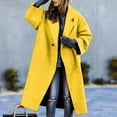 thumbnail image 3 of HTNBO Womens Long Wool Coats Fall Winter Double Breasted Trench Coat Peacoat, 3 of 6