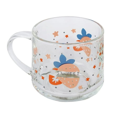 

Transparent Glass Cup Camping Mug Teacup Drinking Cup Juice Mug Tea Mug Tea Cup with Handle Water Cup for Tea Yogurt Juice