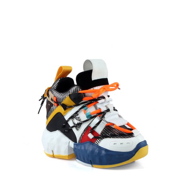 Anthony Wang Hidden Wedge Chunky Clear Sole Hidden Platform Sneakers in Multi