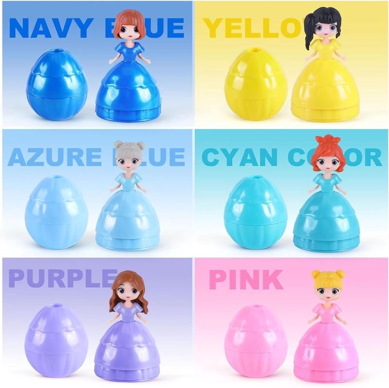 LEHOZIHEQ Princess Prefilled Easter Eggs, Easter Basket Stuffer,Hunt Gifts for Kids, Classroom Prize and Party Favors