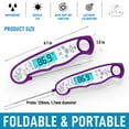 thumbnail image 3 of Zulay Kitchen Instant Read Food Thermometer Waterproof Digital Meat Thermometer w/ Backlight Purple, 3 of 7