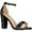 Black, variant on Women Chunky Heeled Ankle Strap Sandals Elegant Single Band Buckle Decor Sandals High Heel Sandals Open Toe Ankle Strap Sandals Heels
