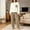 New-Coffee, variant on PNTUTB Fall Winter Women's Fleece Warm Pajama Set Contrast Crew Neck Long Sleeve Pocket Top and Pant Casual Soft Loungewear Set
