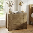 thumbnail image 4 of 31.5" Extra-Wide Nightstand with 3 Drawers, Oversized Bedside Table with Storage, Farmhouse Style Side Table for Bedroom or Living Room, 4 of 8