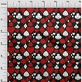thumbnail image 3 of oneOone Cotton Cambric Red Fabric Poker Card Sewing Material Print Fabric By The Yard 42 Inch Wide, 3 of 4