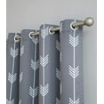 thumbnail image 2 of THD Benjamin Print Thermal Room Darkening Blackout Energy Efficient Patio Door Curtain Grommet Top Panel, 2 of 6