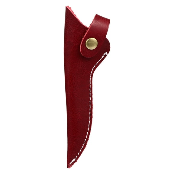 UPGRATOR Scissors Case Red Leather 1Pcs 6.68x1.97x0.79In
