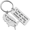 thumbnail image 4 of Shengyu Relationship Key Ring Exquisite Stainless Steel Keychain Meaningful Map Portable Keyholder Pendant Ornaments for, 4 of 6