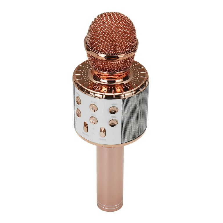 Q008 Microphone Bluetooth sans fil Lumières colorées Changement de voix  Téléphone mobile K Song Handheld Ktv Microphone Audio Intégré K Song  Treasure