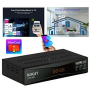 KOQIT H.265 HD DVB-S/S2 FTA Digital Satellite Receiver, Free to Air HEVC USB WiFi TV Sat Decoder, Supports Intelsat Galaxy 19, MeeCast TV Stick Sat to IP