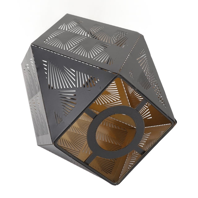 Sombra de Lámpara de Sombra, El Tono de Lámpara Hueco de Moda Fácil de Instalar Poliédrico de Metal Para Candelabros