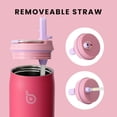 thumbnail image 6 of BOTTLE BOTTLE Stainless Steel Water Bottle with Straw Lid and Handle 32 oz Insulated Cup for Sports Travel Gym Hiking Leak-Proof Wide Mouth Water Bottles for Men and Women Pink Sunset, 6 of 7