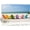 (Beach Chair)-12x16, variant on 12''''x16'''' Chairs Beside the Blue Sea Sky Pictures Prints on Canvas Wall Art, Seaview Modern Seascape Giclee Canvas Prints Artwork Landscape Beach Photo Paintings for Home Decor