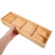 thumbnail image 4 of Organizador de cajones de madera para cubiertos, con 4 ranuras, para utensilios de cocina, organizador de cajones para guardar cubiertos, cucharas y tenedores., 4 of 5