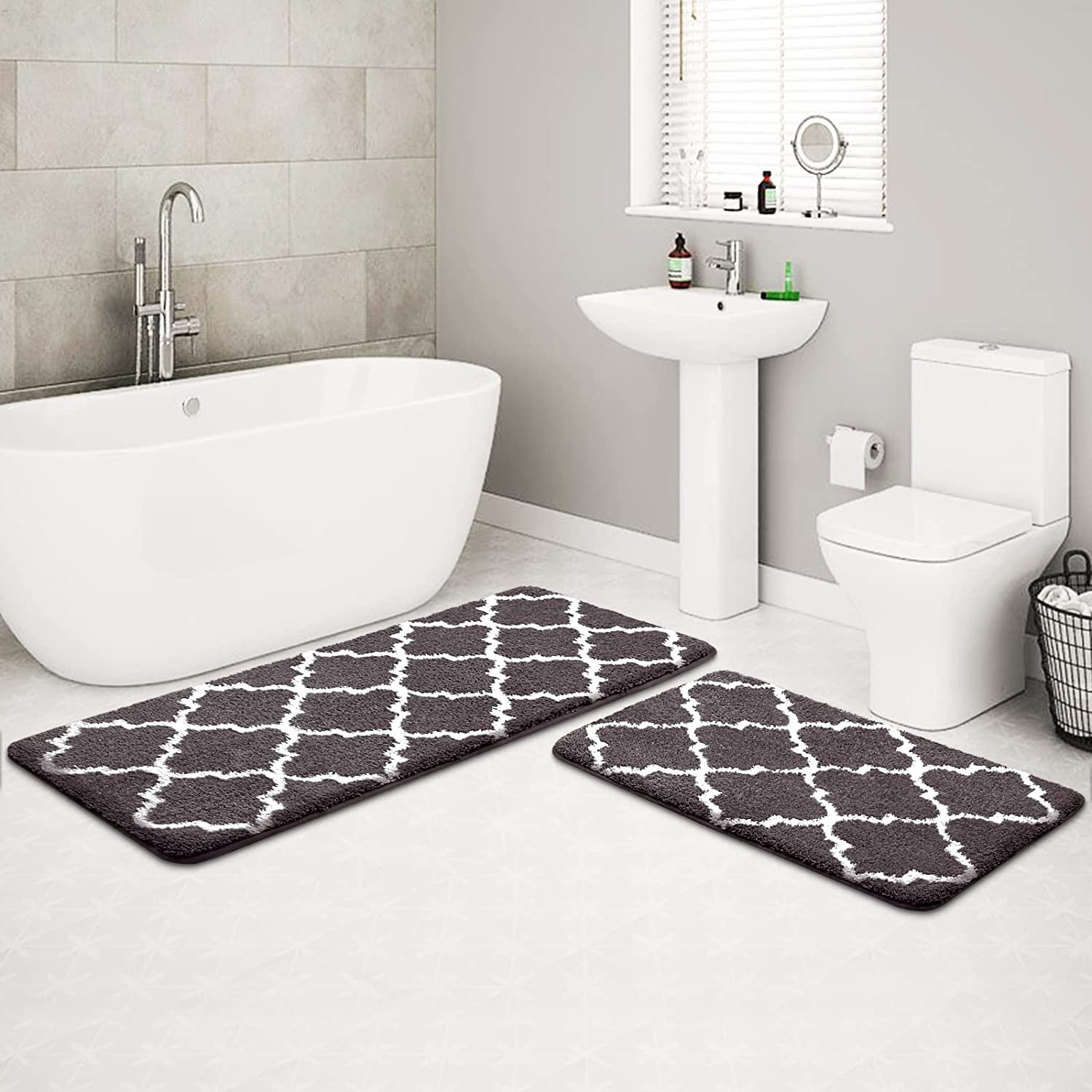 Details about   Bath Mat-Extra-Soft Plush Bath Shower Bathroom Rug 15 x 23 White 